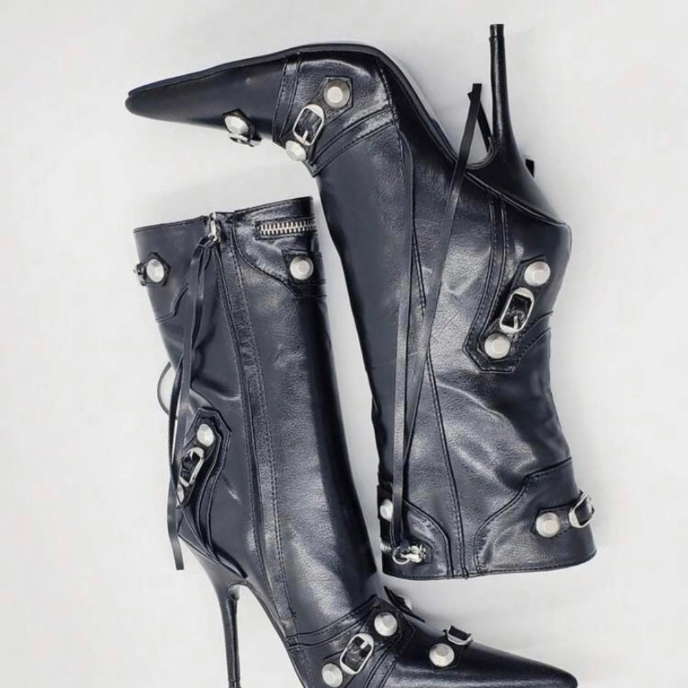 Never worn studded black shoes size 8.5